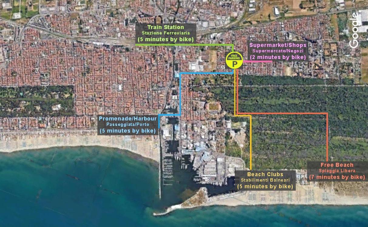 Ampio, Elegante Apt Con Aria Condizionata E Bici Gratis Viareggio Exteriér fotografie